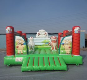 T2-3269 Aufblasbares Trampolin Happy Farm