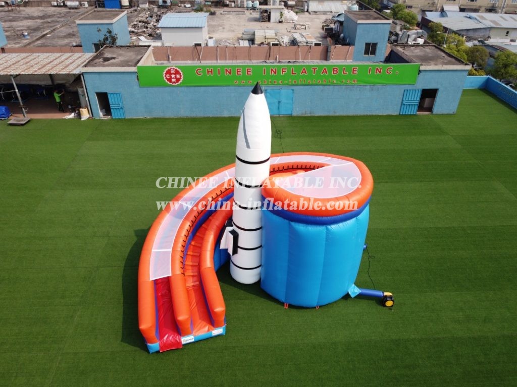 T8-133 Rocket Space Travel Theme With Slide Commercial Party Fun For Kids Inflatabel Combo