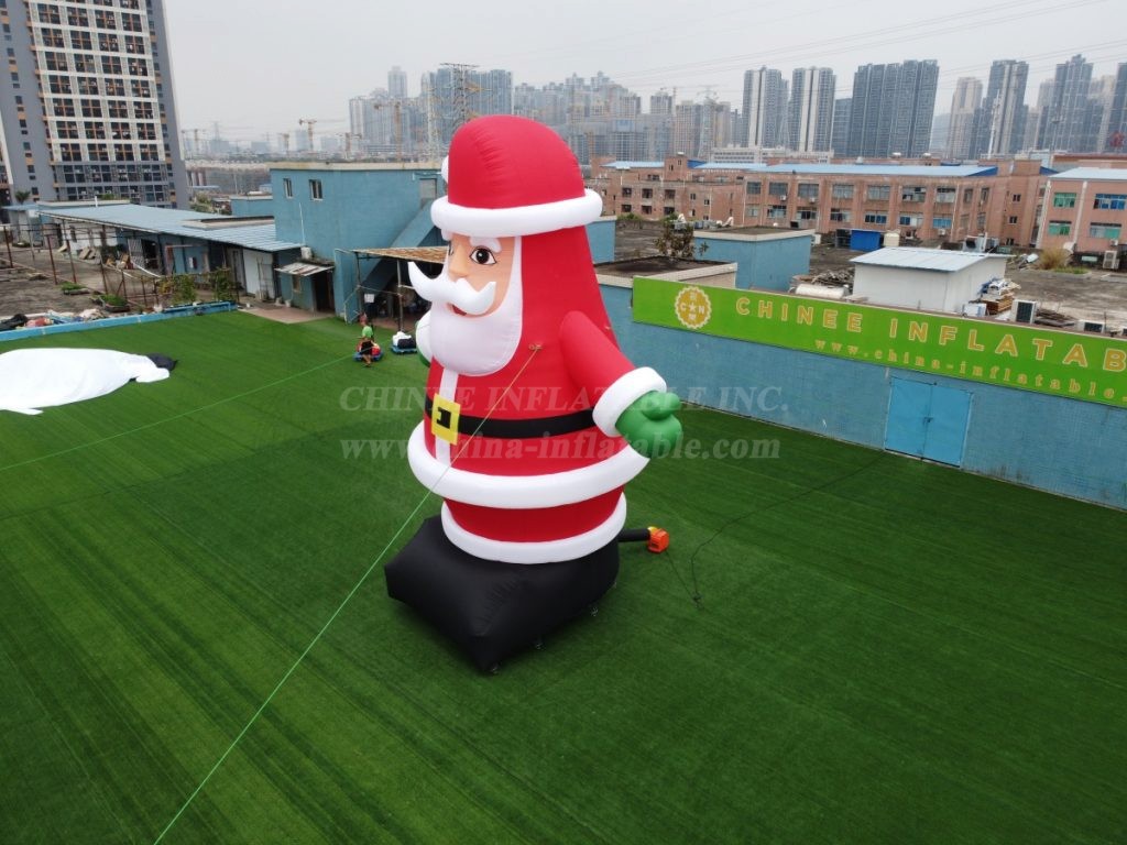 C1-116 8M Height Outdoor Giant Inflatable Christmas Santa Claus Decoration