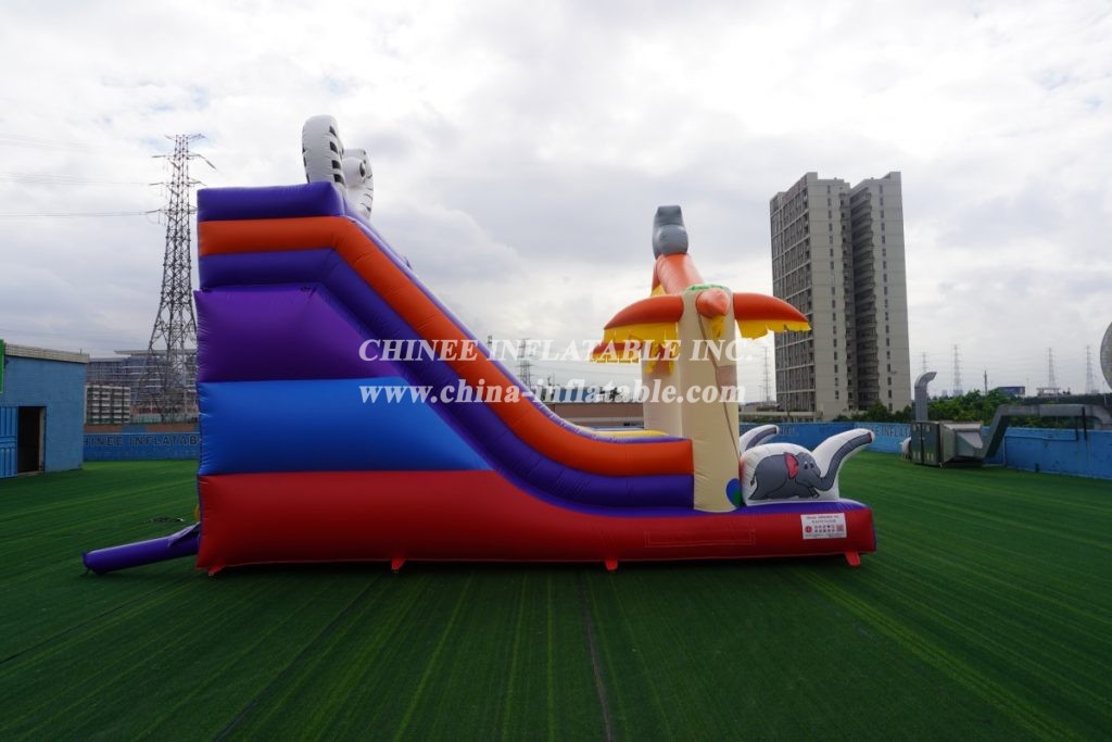 T8-732 Outdoor Inflatable Giant Dry Slide Animal Theme For Commercial Used