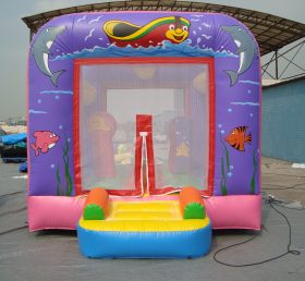 T2-2646 Unterwasserwelt aufblasbares Trampolin