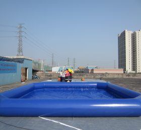 Pool1-557 Großer dunkelblauer aufblasbarer Pool