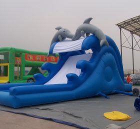 T10-128 Dolphin Giant aufblasbare Wasserrutsche