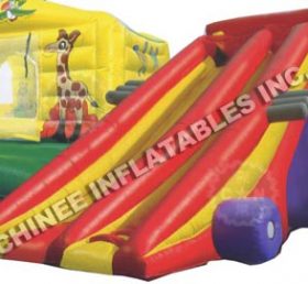 T8-358 Tier Thema Rutsche Bounce House Kombination aufblasbare Rutsche mit Gebläse