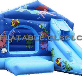 T2-2253 Disney Mermaid aufblasbares Trampolin