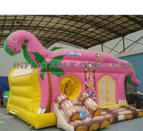 T2-2633 Feuerstein Dinosaurier aufblasbares Trampolin