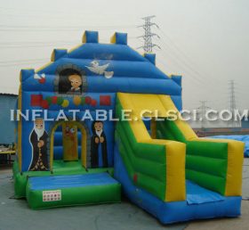 T2-2846 Cartoon aufblasbares Trampolin