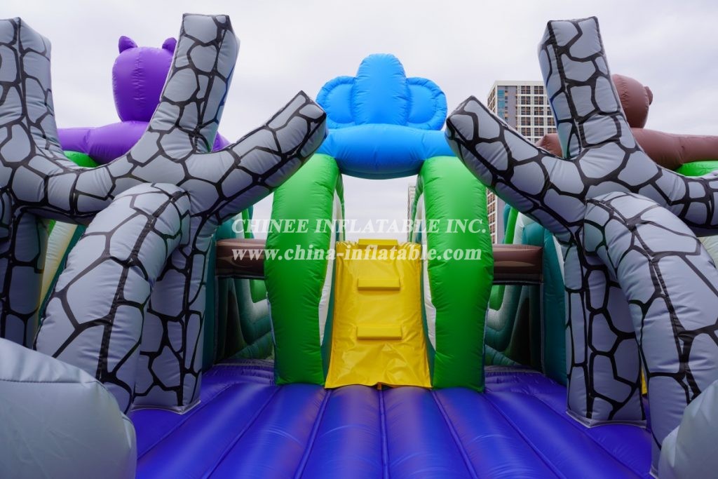 T6-472 Giant Jungle City Inflatable Safari Slide