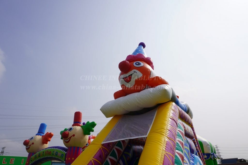 T6-438 Circus Themed Castle Large Clown Slide