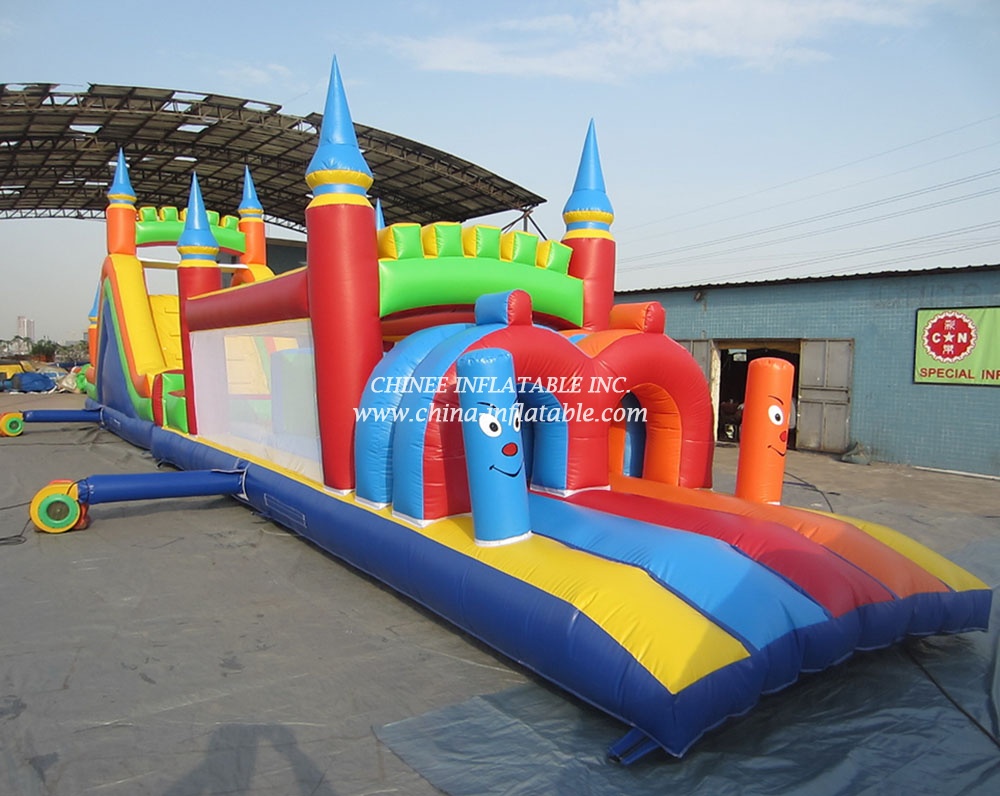 T7-272 Castle Obctacle Course Bouncer Jumping Sport Game