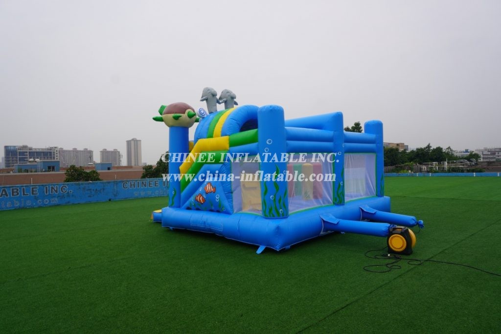 T2-3432 Sea World Inflatable Combo Bouncy Castle