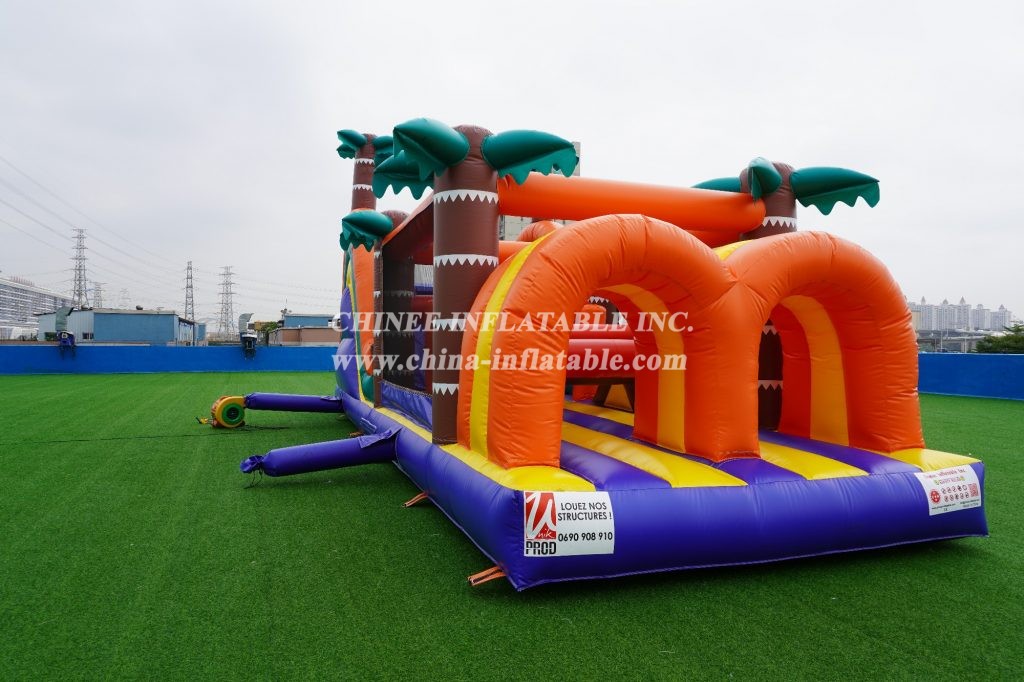 T7-520 Jungle Theme Inflatable Obstacle Courses