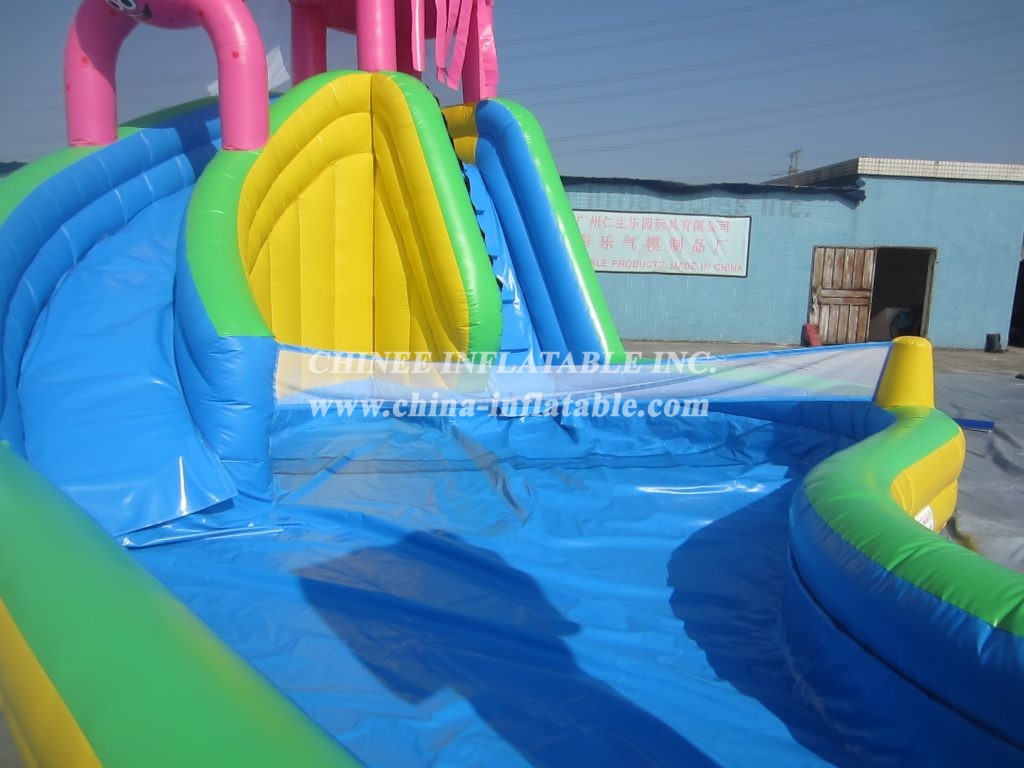 T8-848 Patrick Star Inflatable Slide With Swimming Pool