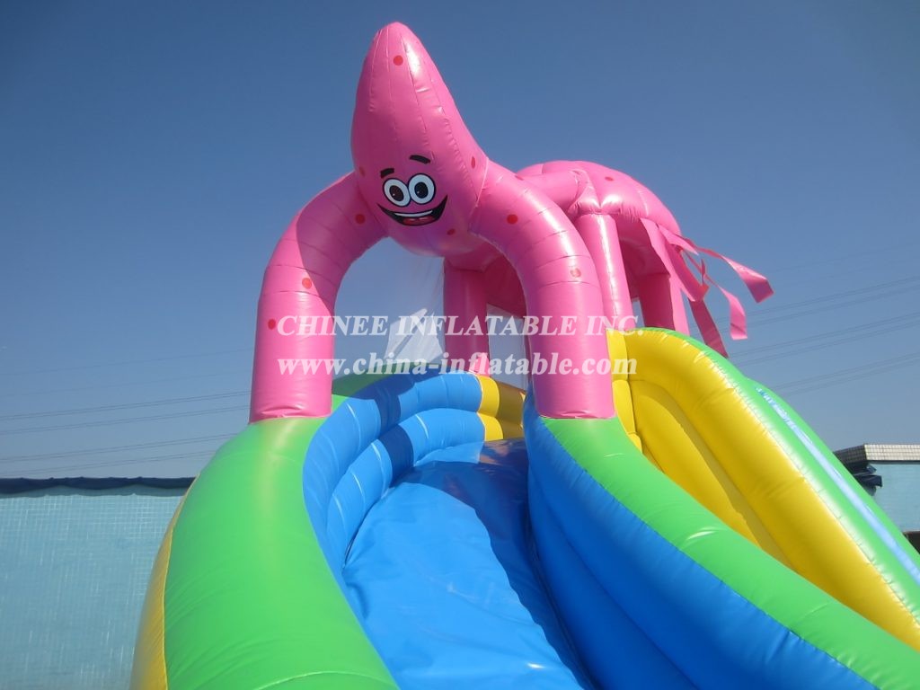 T8-848 Patrick Star Inflatable Slide With Swimming Pool