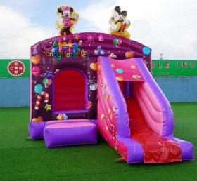 T2-1884B Disney Mickey und Minnie aufblasbare Trampolinrutsche