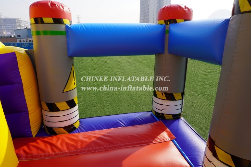 T8-3804B Doctor Of Science Bouncy Castle Inflatable Slide Combo For Kids Fun