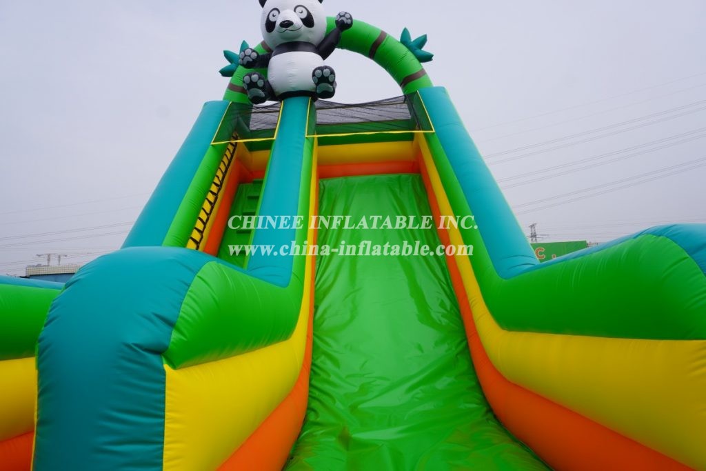 T8-3812 Giant Panda Slide Colorful Inflatable Slide For Party Events