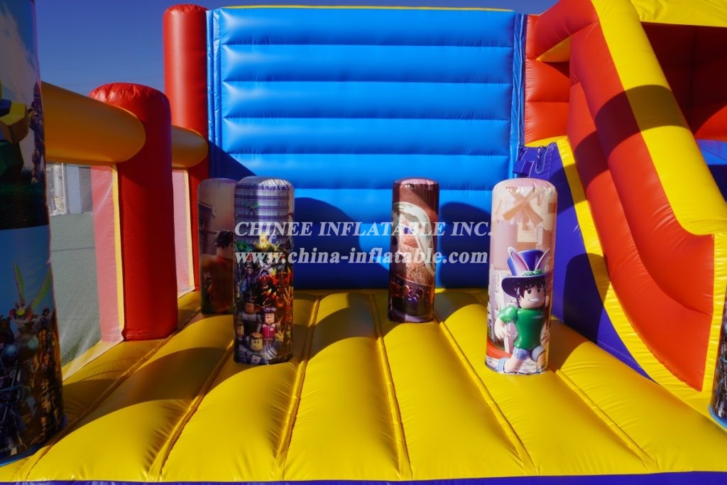 T2-3210C Roblox Themed Inflatable Bounce House With Slide