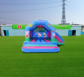 T2-4038 13X18Ft blaue Peppa Pig Slide Kombination