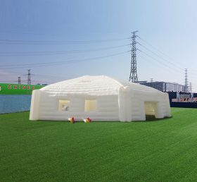 Tent1-4463 Riesige weiße sechseckige aufblasbare Jurte für Sport und Partyaktivitäten
