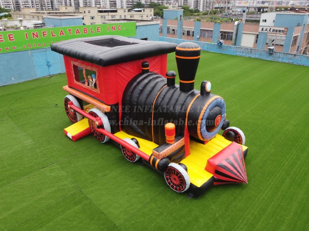 T6-872 Train shape inflatable playground