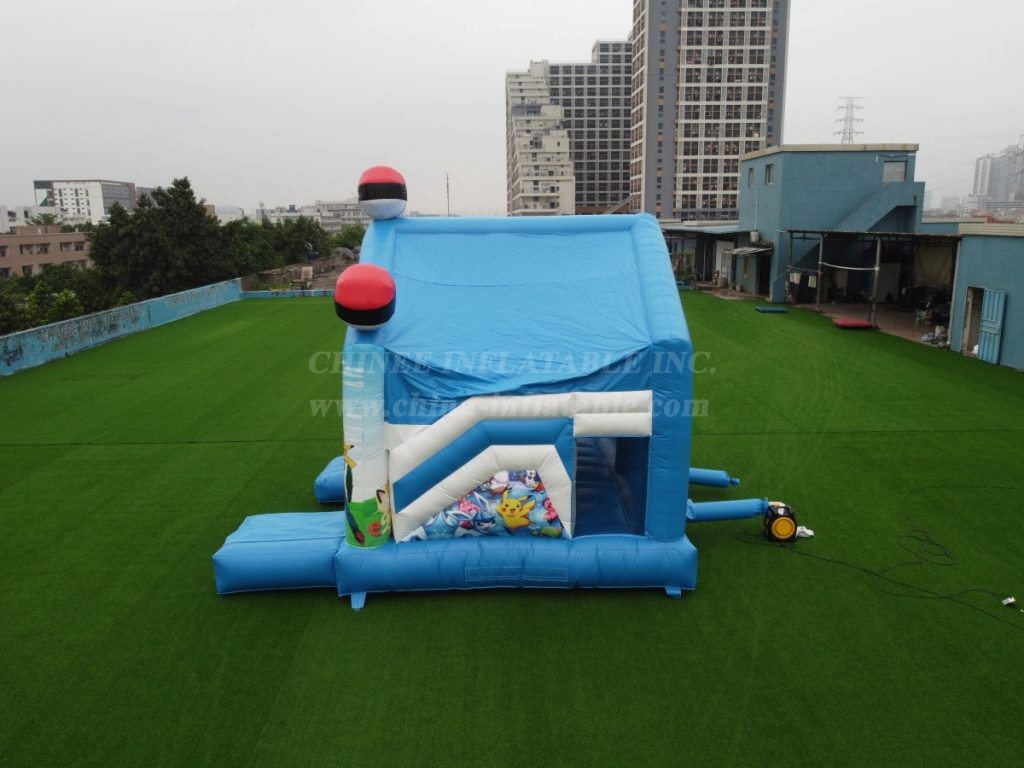 T2-4452 Pokémon Pikachu Bouncy Castle With Slide