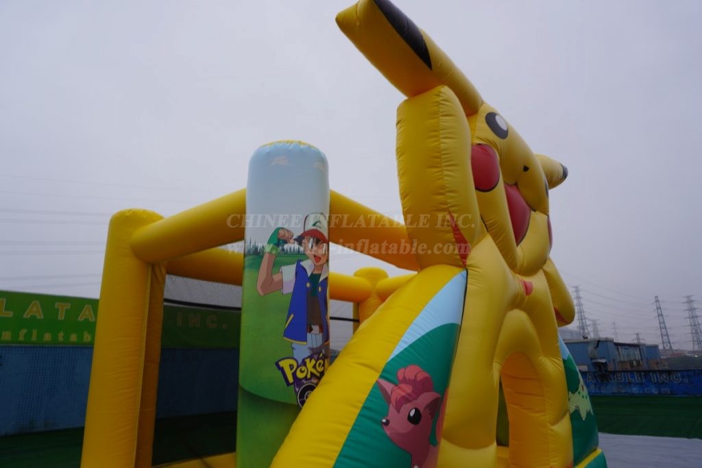 T2-4444 Pokémon Pikachu Bouncy Castle With Slide