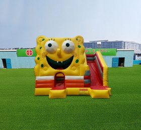 T2-4377 Aufblasbares Schloss mit Rutsche SpongeBob