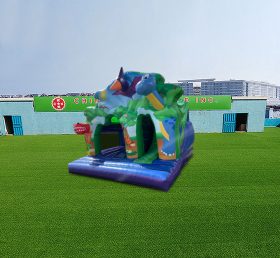 T2-4611 Dinosaurier Bounce und Slide Stretch Castle Kombination