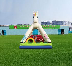 T2-4655 Einhorn Bouncing Haus mit Hindernissen