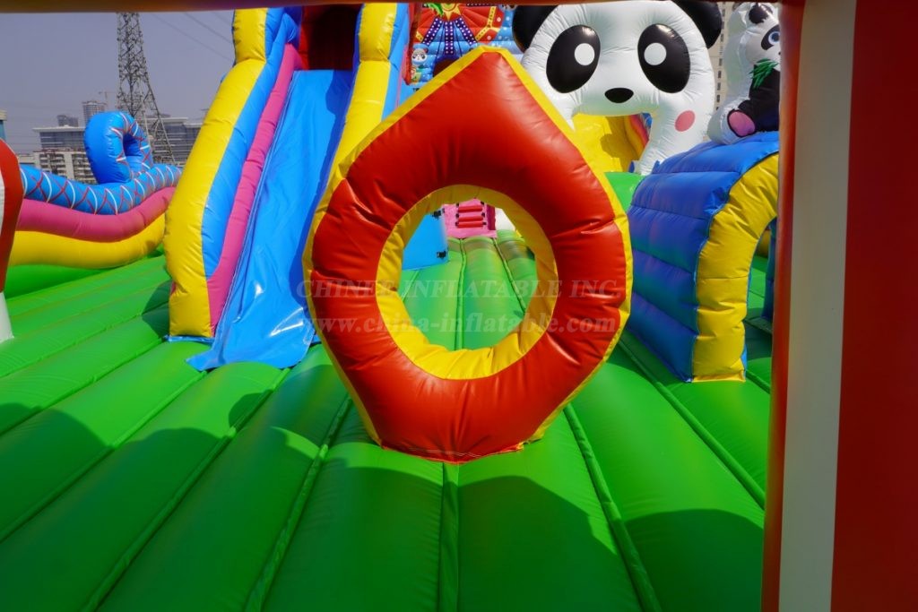 T6-803B Amazing Panda Circus Themed Inflatable Castle Playground