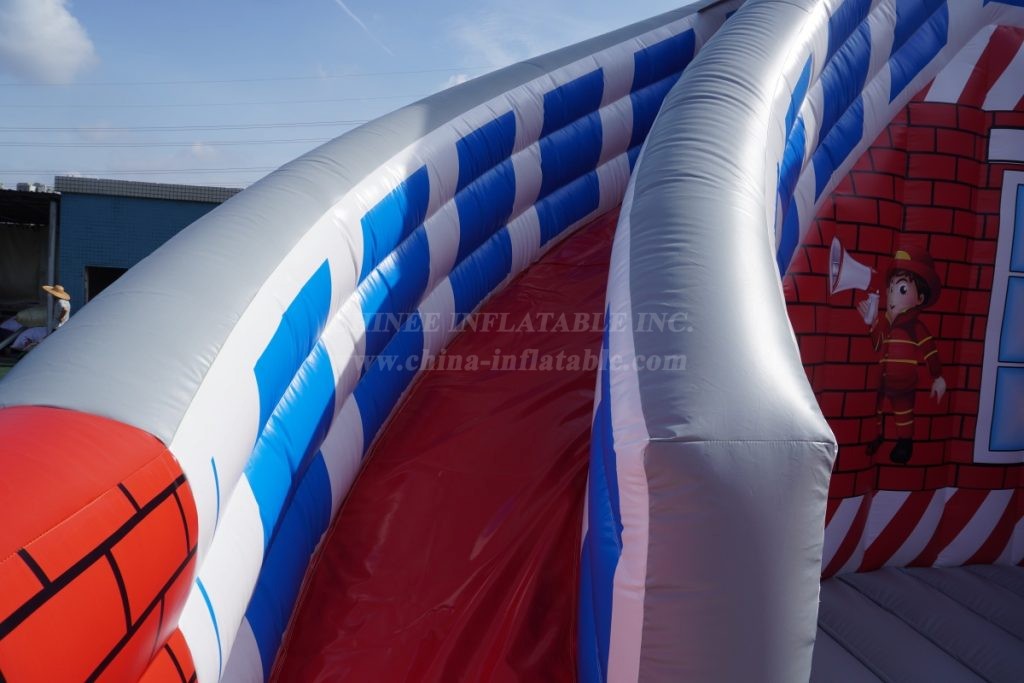 T6-1125 Inflatable fire station fun city