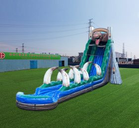 T8-4500 25ft Jurassic Rush Slip-n-Slide & Pool