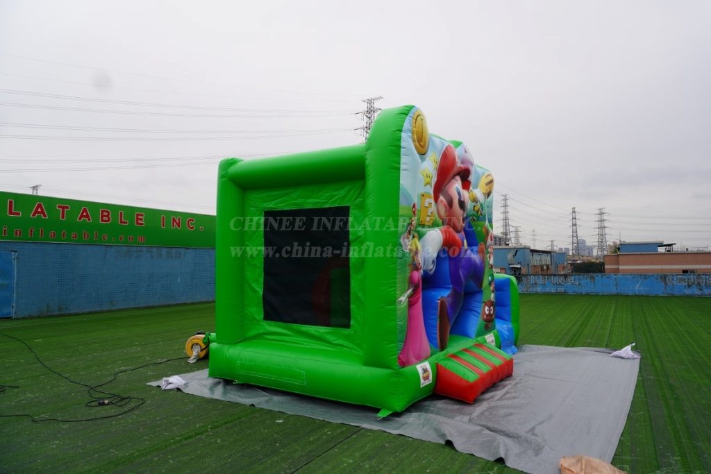 T2-4200C Super Mario Theme Bouncy Castle With Slide