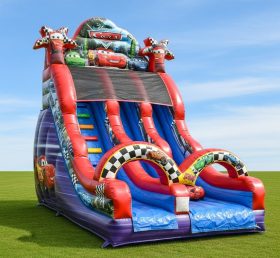 T8-8124 Cars Theme Inflatable Dry Slide