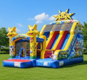 T8-8145 Digimon Theme Inflatable Dry Sli...