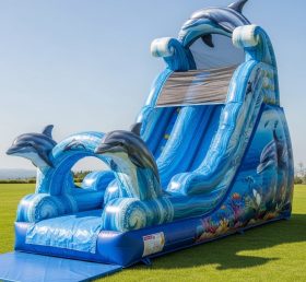 T8-8152 Dolphin Theme Inflatable Dry Sli...