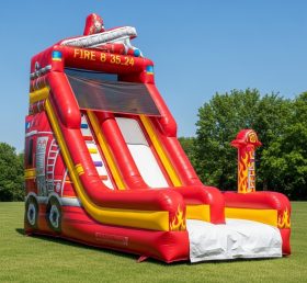 T8-8174 Firetruck Theme Inflatable Dry S...