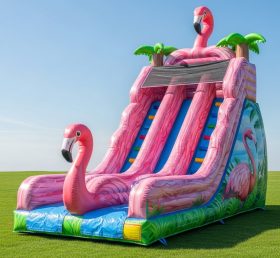 T8-8177 Flamingo Theme Inflatable Dry Sl...