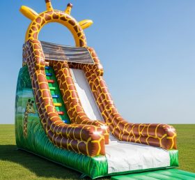T8-8183 Giraffe Theme Inflatable Dry Sli...
