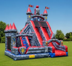 T8-8194 Knight Theme Inflatable Dry Slid...