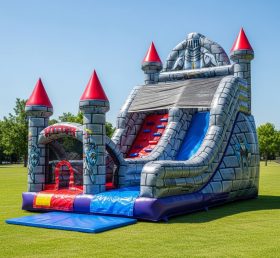 T8-8195 Knight Theme Inflatable Dry Slid...