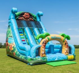T8-8225 Moana Theme Inflatable Dry Slide