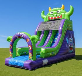 T8-8227 Monster Theme Inflatable Dry Sli...