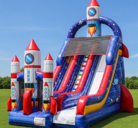 T8-8285 Rocket Theme Inflatable Dry Slid...