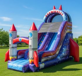 T8-8286 Rocket Theme Inflatable Dry Slid...