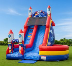T8-8287 Rocket Theme Inflatable Dry Slid...