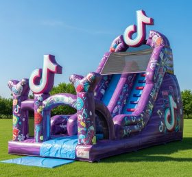 T8-8361 Tiktok Theme Inflatable Dry Slid...