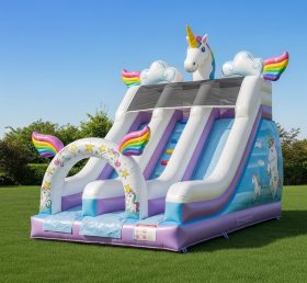 T8-8382 Unicorn Theme Inflatable Dry Sli...