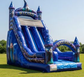 T8-8395 Wizard Theme Inflatable Dry Slid...
